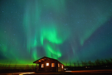 aurora borealis with the milky way galaxy, iceland,night photography