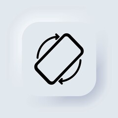 Wall Mural - rotate mobile phone icon. mobile screen rotation. turn your device. rotate smartphone icon. neumorph
