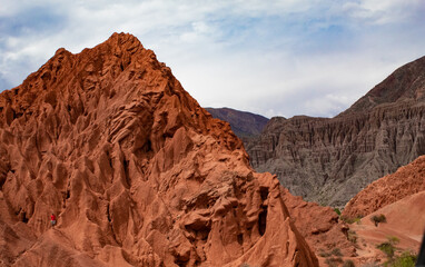 Cerro colorado landscape in Jujuy, Argentina.