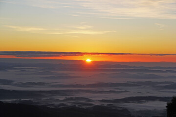 Sticker - sunset in the mountains