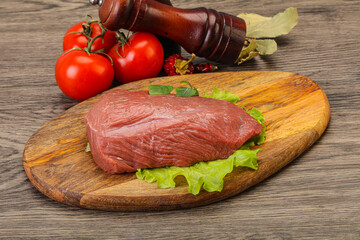 Raw beef piece for cooking