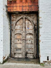 Beautiful old wooden door in San Miguel de Allende, Mexico