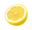 © natthapol - Ripe slice of yellow lemon fruit isolated on white background,cut out.