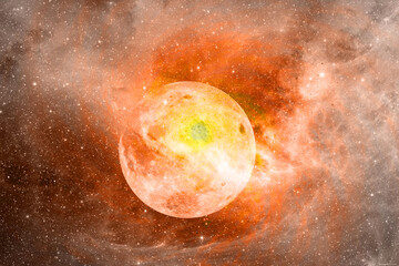 Wall Mural - Space galaxies, planet and stars in the night sky