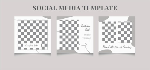 Wall Mural - Social media template banner fashion sale promotion