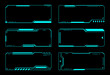 Abstract frames technology futuristic interface hud vector design.