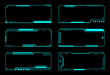 Wall Mural - abstract frames technology futuristic interface hud vector design.