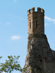 Wall Mural - Devin castle ruins tower detail in Bratislava, Slovakia