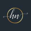 HN Initial Letter handwriting stylish Logo designs Symbol