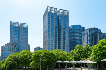 Wall Mural - Financial center square and office building in hangzhou, China