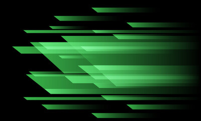 abstract green light geometric speed on black design modern futuristic background vector illustratio