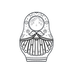 russian nesting doll  vector illustration