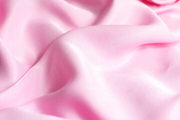 Rose silky material texture pink silk pattern background 