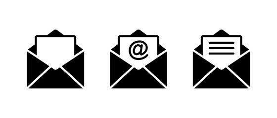 Email envelope icon set, Message Icon vector