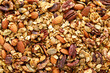 © Sea Wave - Granola background, muesli with nuts for breakfast, healthy food, diet.