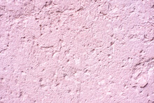 Soft Pink Plastered Wall Of Artificial Origin