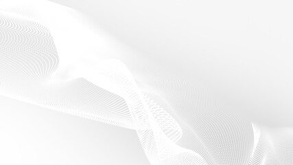 Canvas Print - dot white gray wave light technology texture background. abstract big data digital concept. 3d rende