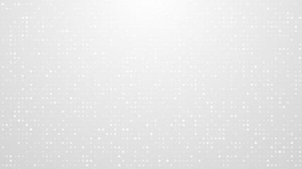 Wall Mural - Dot white gray pattern gradient texture background. Abstract  technology big data digital background. 3d rendering.