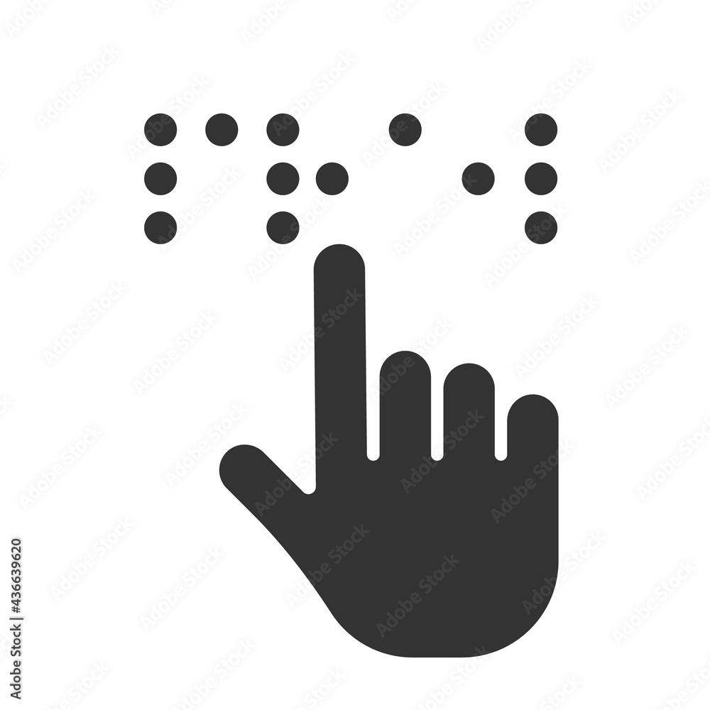 braille icon, vector Stock Vector | Adobe Stock