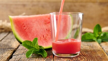 Canvas Print - watermelon juice- smoothie