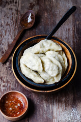 Wall Mural - dumplings with meat