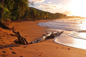 Wall Mural - Guadeloupe sandy beach - Plage de la Perle