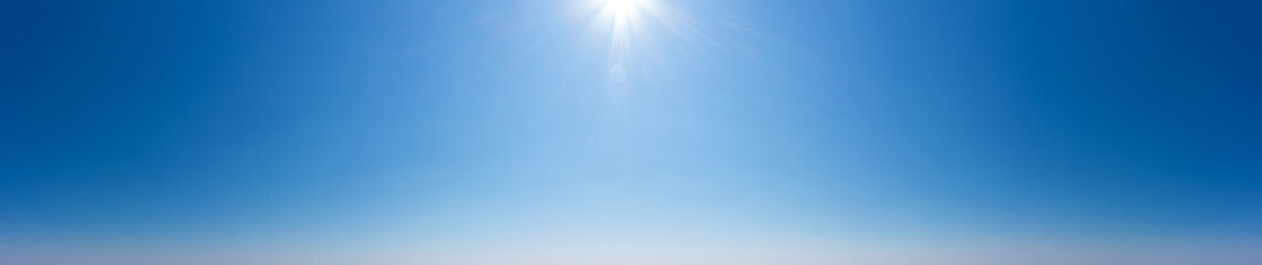 Blue Sky background with tiny Clouds. Panorama background