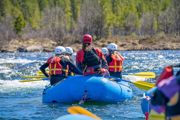 Whitewater adventure on a wild river in Norway