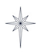 Bethlehem north star line icon. Clipart image isolated on white background