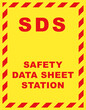 © dzm1try - SDS Safety Data Sheet Station Wall Sign. Clipart image isolated on white background