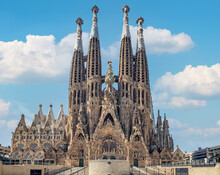 Basilica De La Sagrada Familia In Barcelona, Spain