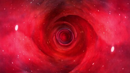 Wall Mural - abstract space flight through colorful red purple blue space time wormhole vortex. 4k 3d loop sci-fi