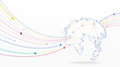 Futuristic globe data network elements background
