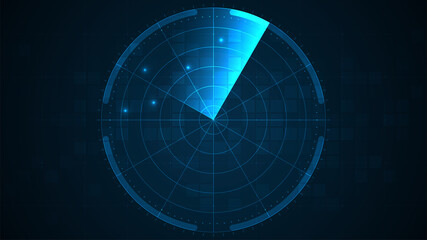 Radar screen, Abstract technology background