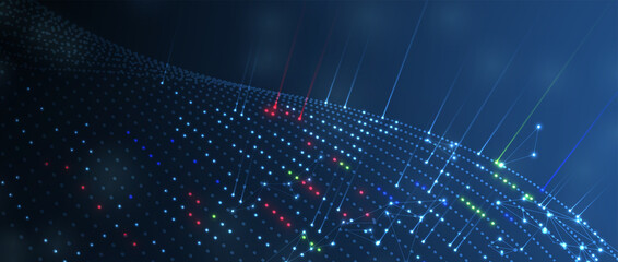 Technology data background, idea of global business solution