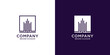 © mlangsen - Buiding logo with creative line art concept, simple, real estate, tower part 2