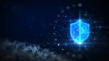 Background cyber security technology information protection Business privacy security concept.