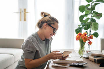 Wall Mural - Caucasian woman on the phone