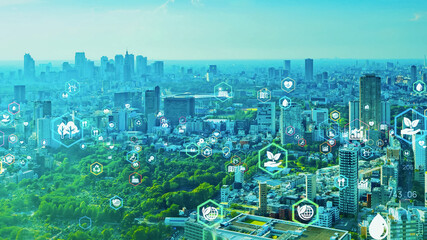 Leinwandbilder - 都市環境イメージ　サステナブル　SDGs