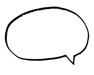 simple hand drawn speech bubble icon