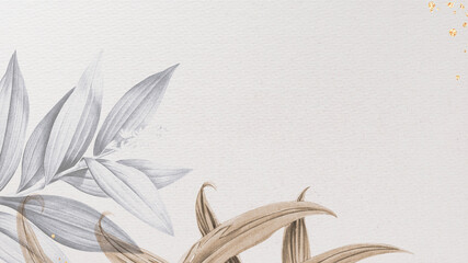 Wall Mural - tropical leafy background illustration