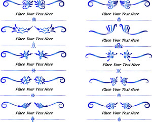 vector set: calligraphic design elements and page decoration