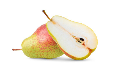 .pears on white background