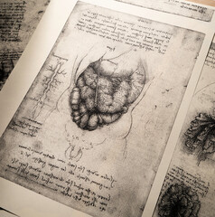 Anatomy art by Leonardo Da Vinci in Kandy medical exhibition