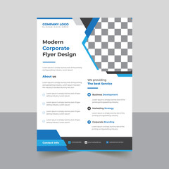 Wall Mural - Modern Corporate Flyer Design Template A4 Size fully editable professional Corporate Flyer