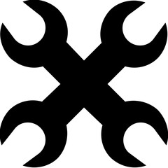 Spanner Glyph Vector Icon