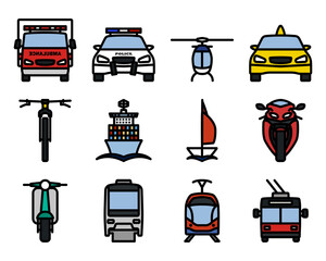 Sticker - Transport Icon Set