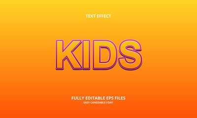 kids style editable text effect