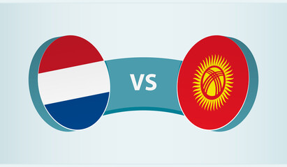 Wall Mural - Netherlands versus Kyrgyzstan, team sports competition concept.