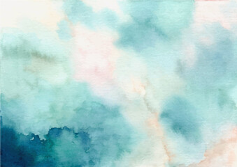 Pastel green abstract texture background with watercolor